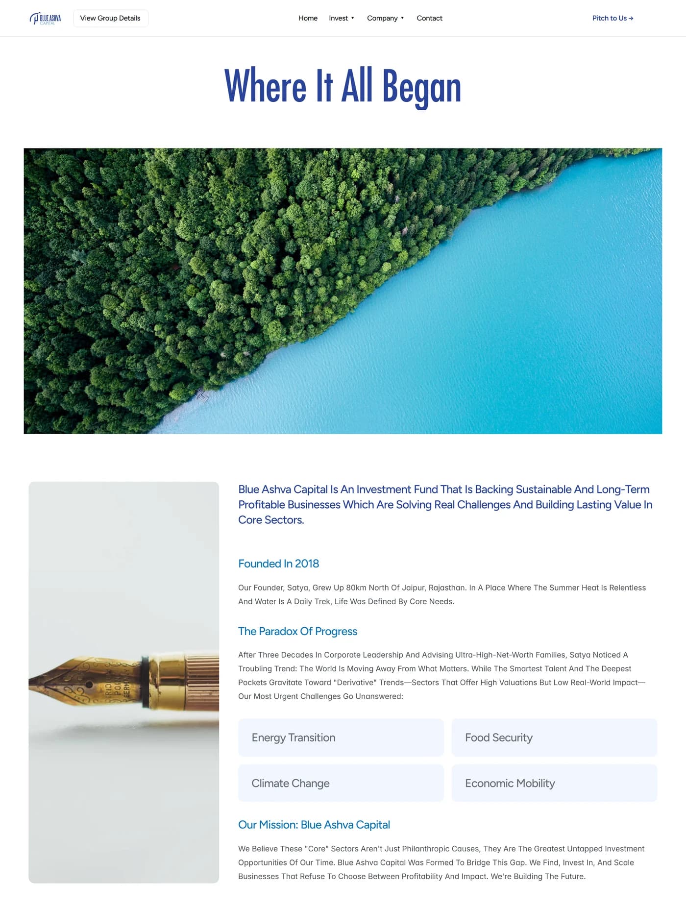The founder's story, after the redesign