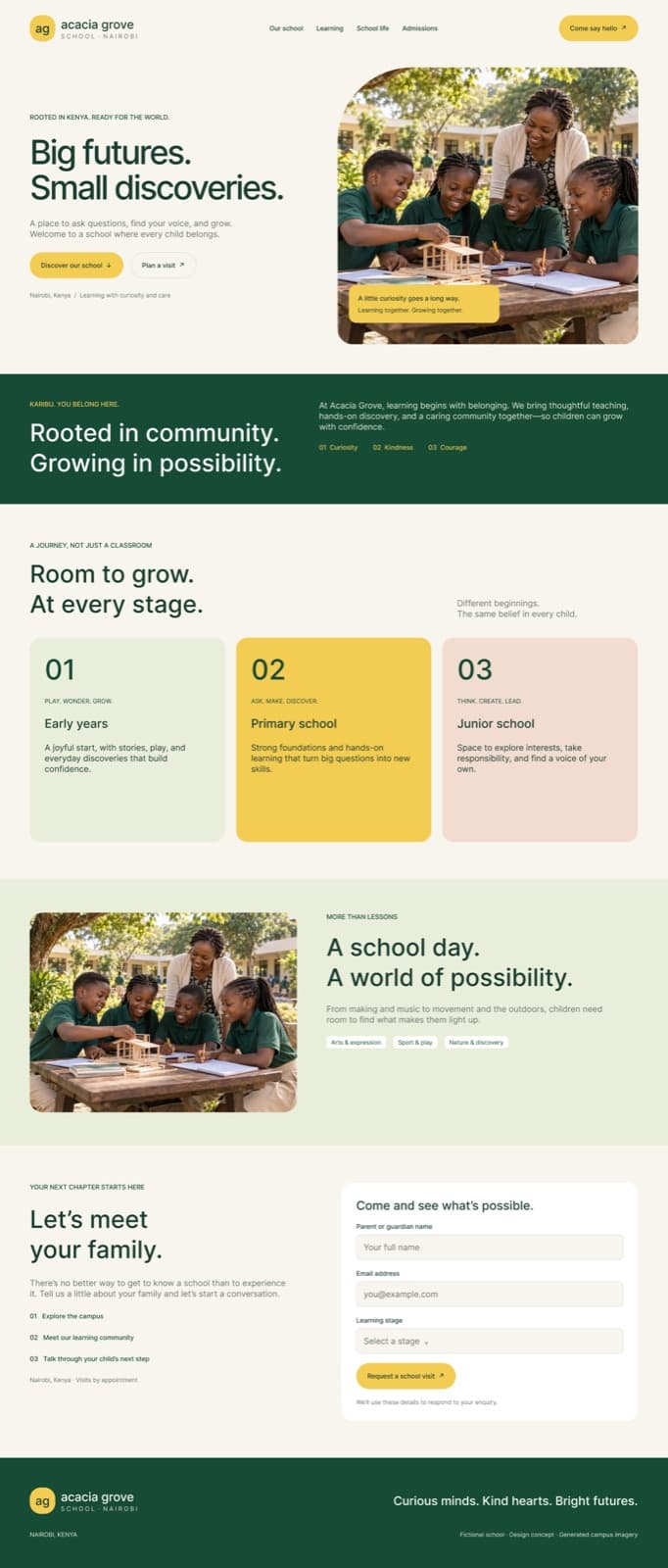 Acacia Grove school website