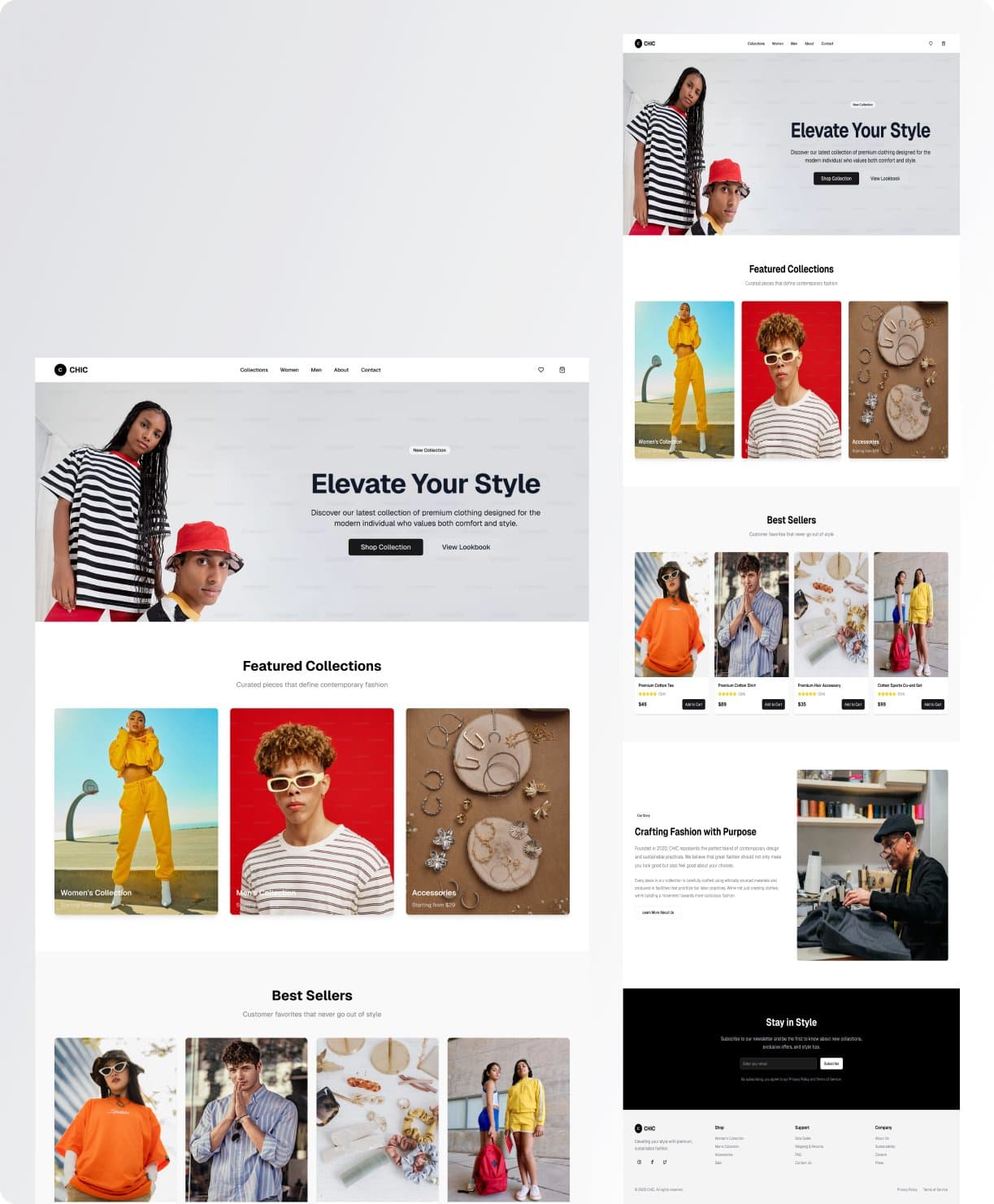 Clothing e-commerce site