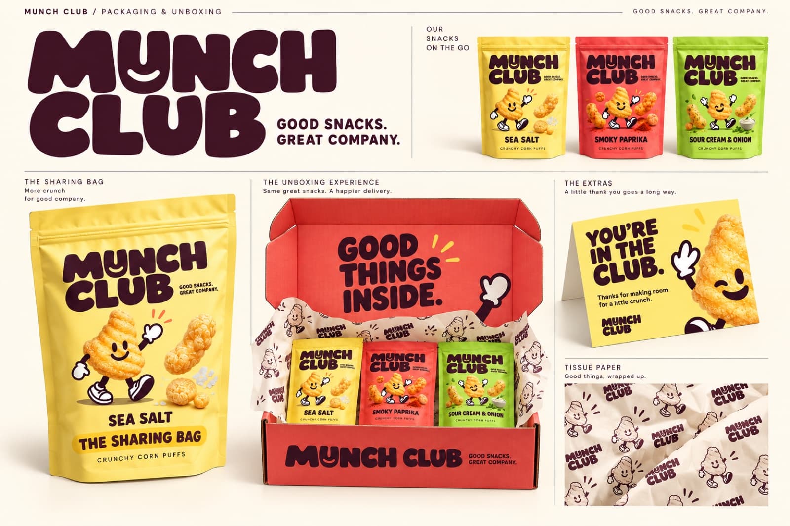 Munch Club packaging and unboxing