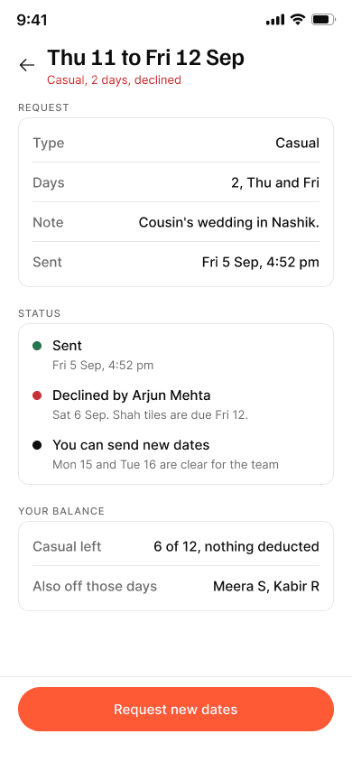 Declined, as staff sees it screen