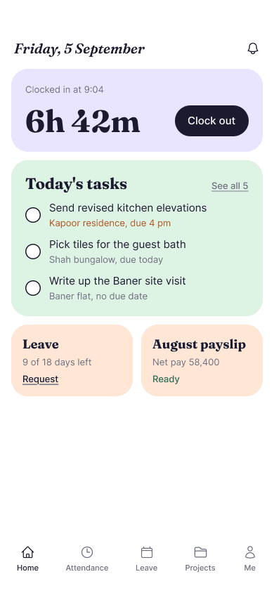 Playful B. Pastel tiles home screen option