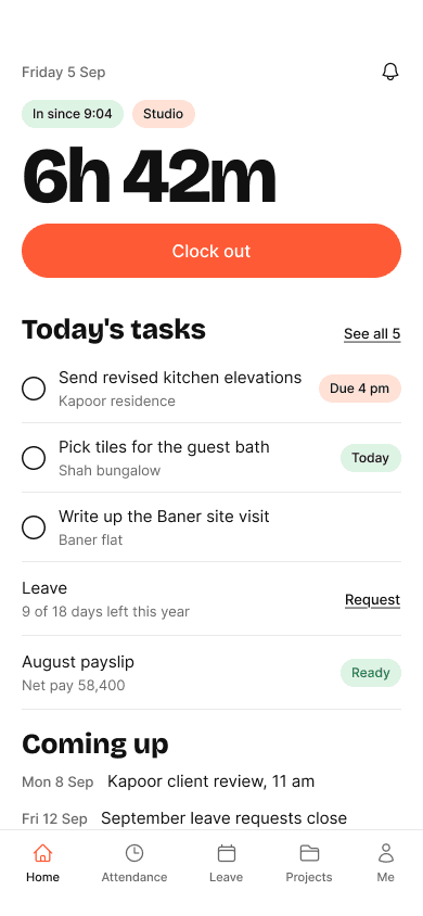 Playful C. Big type and stickers home screen option